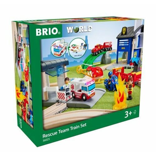 Детская деревянная железная дорога Brio Спасательная команда Deluxe