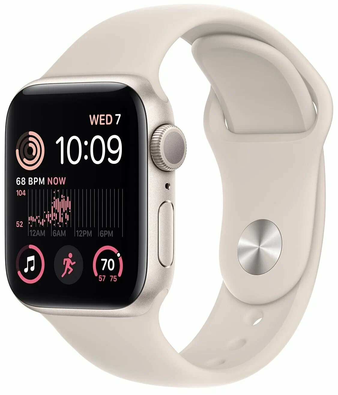 Умные часы Apple Watch Series SE Gen 2 2023 40 мм Aluminium Case GPS, starlight Sport Band, M/L