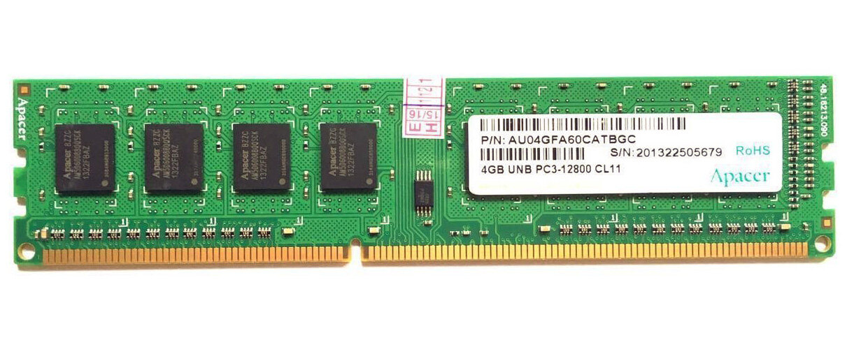 Оперативная память для компьютера Apacer AU04GFA60CATBGC DIMM 4Gb DDR3 1600 MHz AU04GFA60CATBGC