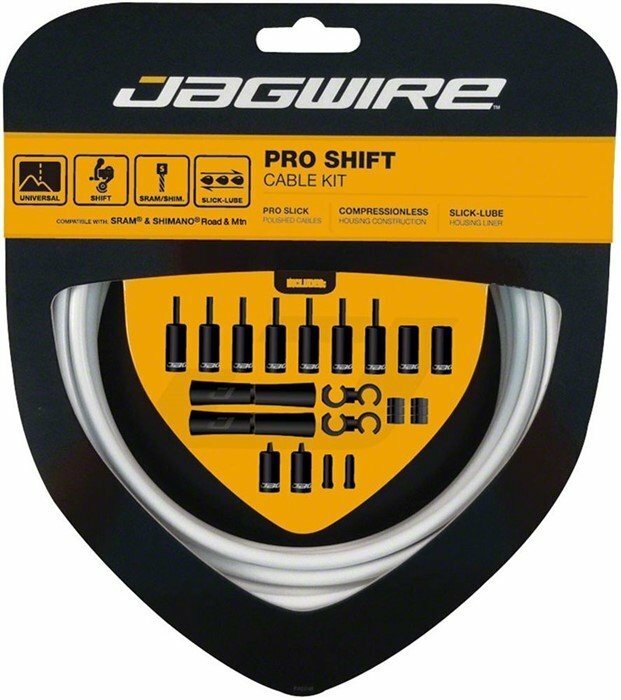 Набор рубашек и тросиков переключения Jagwire Pro Shift Kit 2X White (PCK503)