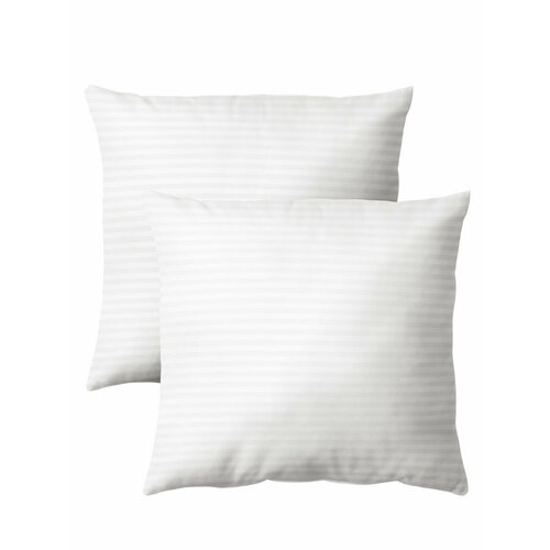 Наволочка 70*70 (1 шт) сатин-страйп 3*3 см