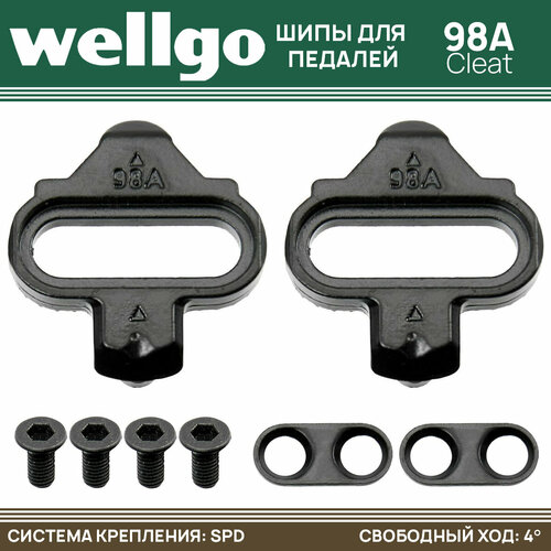 Шипы для контактных педалей Wellgo 98A-Cleat, совместимы с SPD, аналог SH-51 шипы для контактных педалей wellgo rc 7b