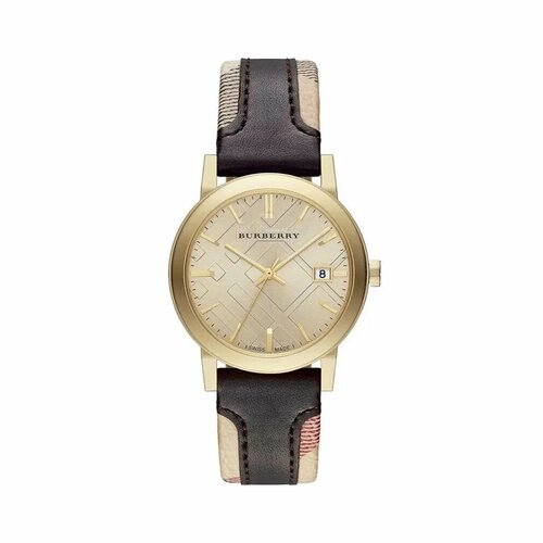 фото Наручные часы burberry bu90320, коричневый, золотой