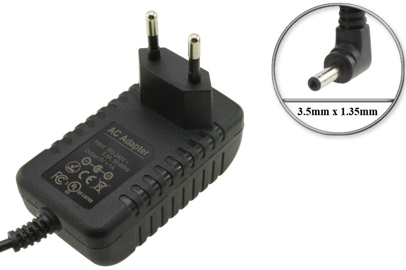 Адаптер (блок) питания 5V 1A - 1.2A 5W 3.5mm x 1.35mm (AC050100W35 W050V010) для USB-разветвителя; фоторамки TeXet TF-801 TF-812 и др.