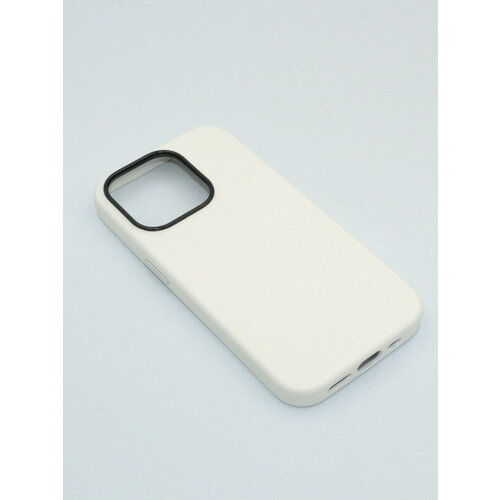 Чехол на iPhone 14 Pro Leather Collection-Белый