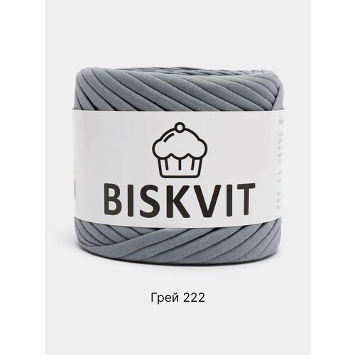 Пряжа Трикотажная Biskvit , Цвет Серый трикотажная пряжа biskvit цвет вино