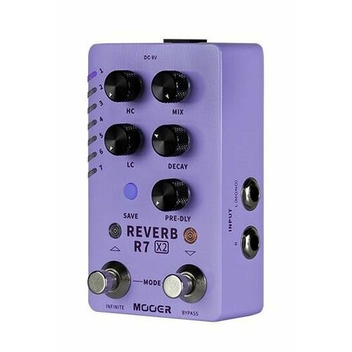 mooer d7 delay x2 педаль эффектов цифровой дилей Mooer R7 Reverb X2 - Педаль эффектов цифровой ревербератор