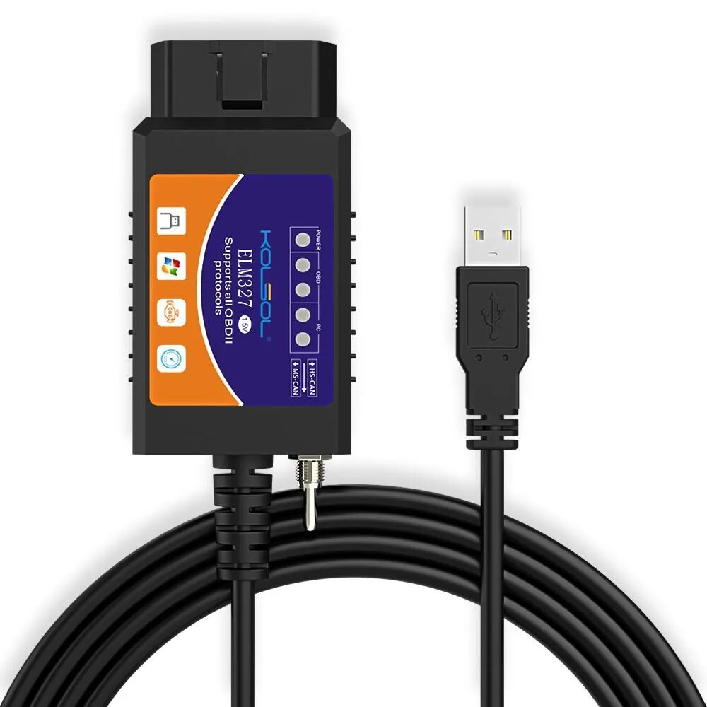 ELM327 USB v1.5 с переключателем HS-CAN/MS-CAN - автосканер для автомобилей ford .