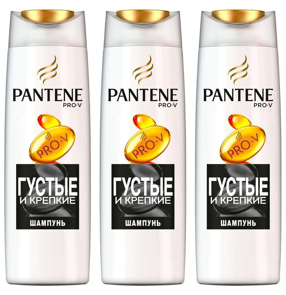 Pantene Pro-V Шампунь для нормальных волос Густые и крепкие, 250мл, 3 шт/