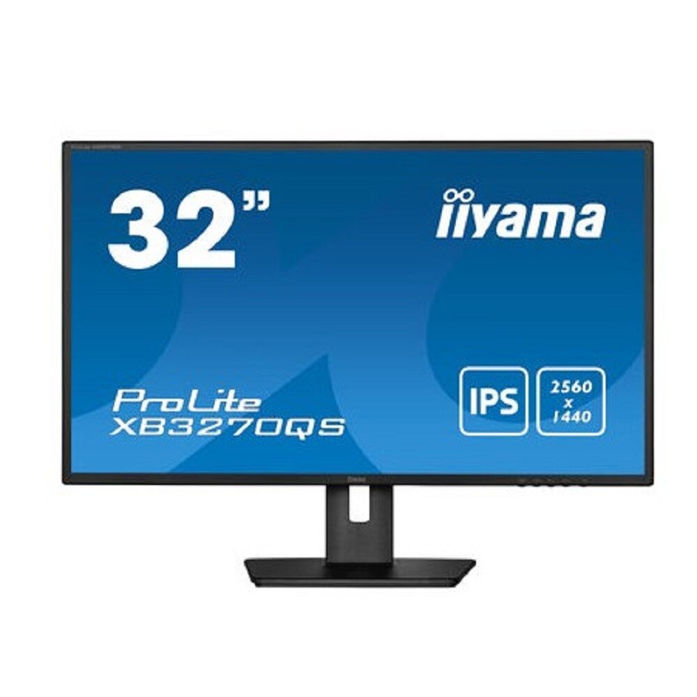 IIYAMA Монитор LCD IIYAMA 31.5" XB3270QS-B5 IPS 2560х1440 4ms 300cd 178/178 1200:1 HDMI DisplayPort Height Tilt Speakers чёрный