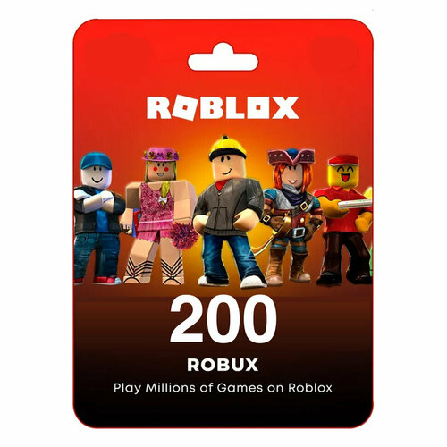 Пополнение счета Roblox на 200 Robux РФ для России / Подарочная карта Роблокс / Глобал для любого региона