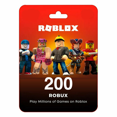 Пополнение счета Roblox на 200 Robux РФ для России Подарочная карта Роблокс Глобал для любого региона 689₽