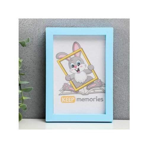 Фоторамка пластик L-3 10х15 см голубой