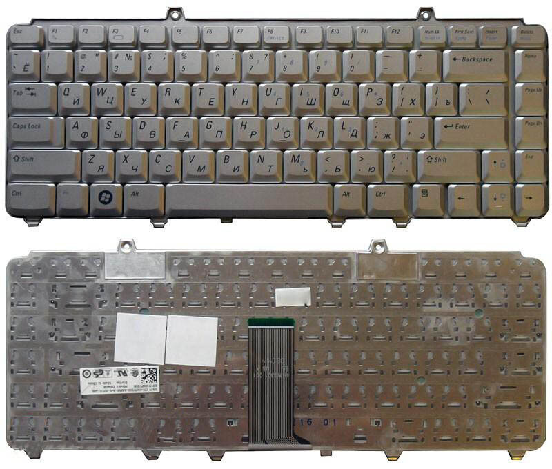 Клавиатура для Dell Inspiron 1546 русская, серебристая
