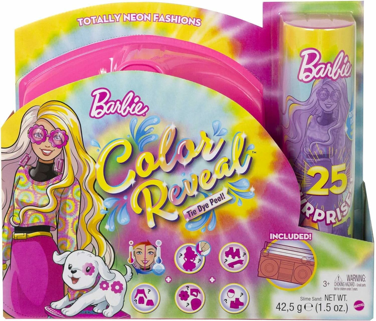 Кукла Игровой набор с куклой Барби Barbie Color Reveal блондинка с мелированием и 25 сюрпризами