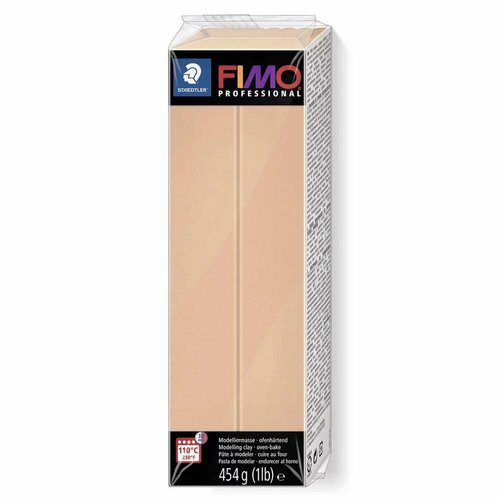 Полимерная глина Fimo Professional 8041-45 (Professional Doll Art 8071-45) непрозрачный песочный 454 г, цена за 1 шт.