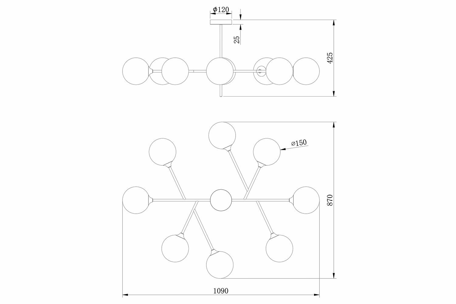 Люстра Freya Maddison FR5115PL-06BZ1 - фото №8