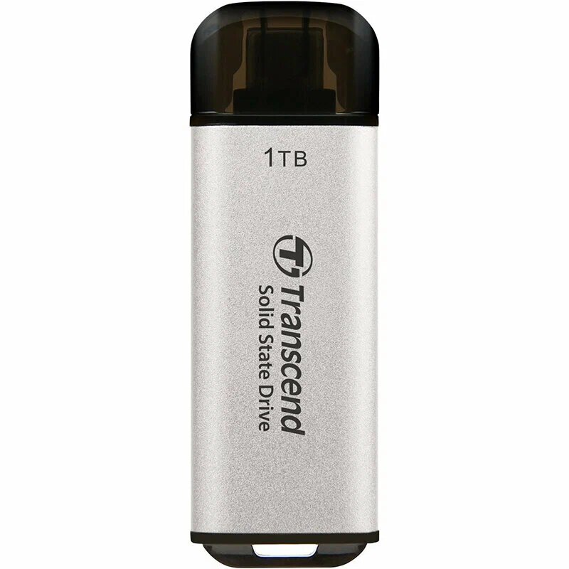 Внешний жесткий диск SSD 1Tb, Transcend USB-C 3.2 Gen 2, серебристый (TS1TESD300S)