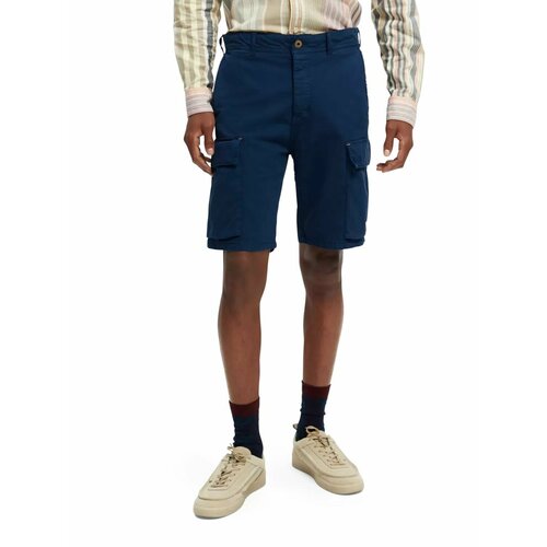 Карго SCOTCH & SODA, размер 34, синий шорты карго tom tailor средняя посадка карманы размер 31 зеленый
