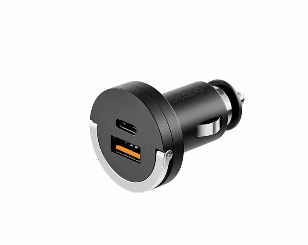 Автомобильное зарядное устройство USB Type-C + USB-A, быстрая зарядка Power Delivery и QuickCharge в машину, 30Вт, Ultra