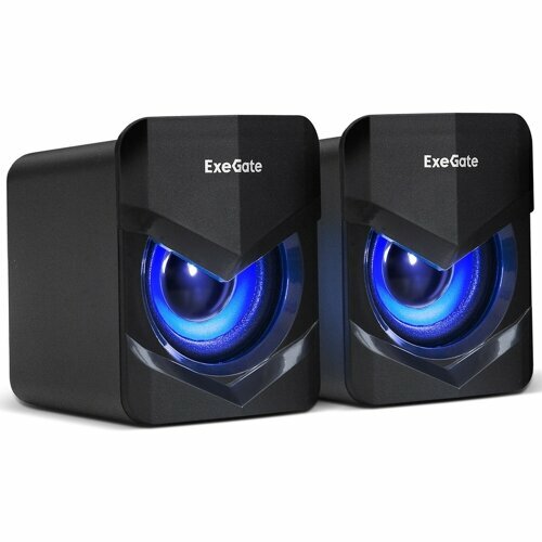 Колонки ExeGate Accord 200 питание от usb 6 Вт чёрные подсветка синяя 95500₽