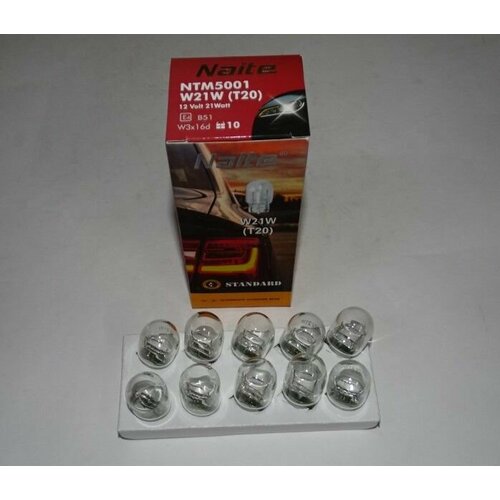 Лампа габарит. 12V W21W без цок. (на япон. а/м) 1шт в упак.