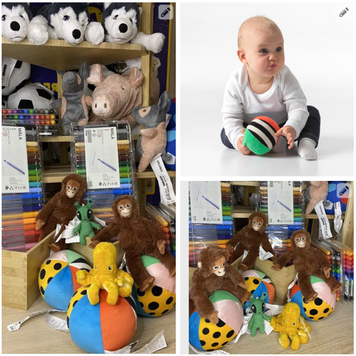 Мяч погремушка для малышей и пушистиков 12 см У нас Только Оригинальная Икеа 680₽