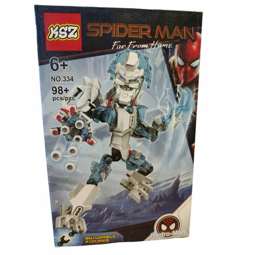 Конструктор Человек паук Hydro Man 334, 98 дет. конструктор человек паук спайдермен с фигуркой героя spiderman 250 деталей модель 64122