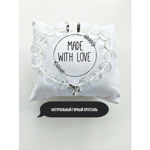 Браслет Хрустальный Сон, горный хрусталь, 1 шт., размер 18 см, белый