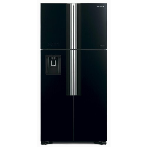 Холодильник Hitachi R-W660PUC7X GBK черное стекло (двухкамерный) двухкамерный холодильник hitachi r bg 410 pu6x gbk черное стекло