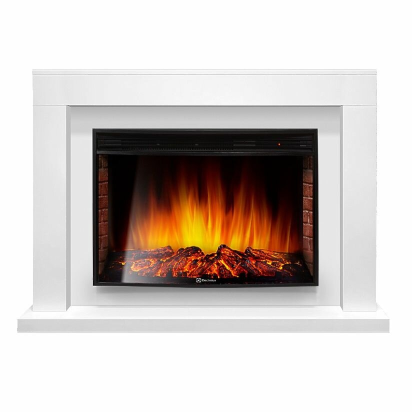 фото Электрокамин Electrolux Simple 25 белый мрамор + EFP/P-2720RLS N