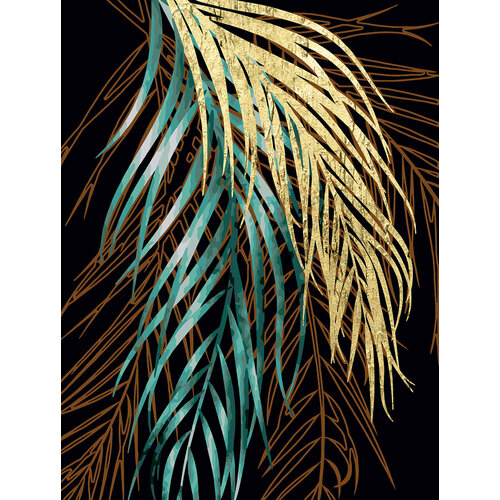 Картина по номерам с холстом на подрамнике фрея 40 x 30 см Пальмовые ветви. Часть 1 PNB/PMPT-225