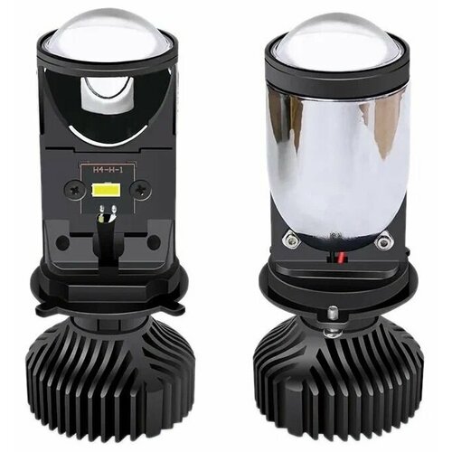 Светодиодный головной свет с линзой H4 MINI LED LENS Y-6 (к-т 2шт)