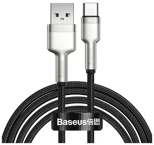 Кабель Baseus Cafule Series Metal Data Cable USB to Type-C 66W 2m (CAKF000201) (black)