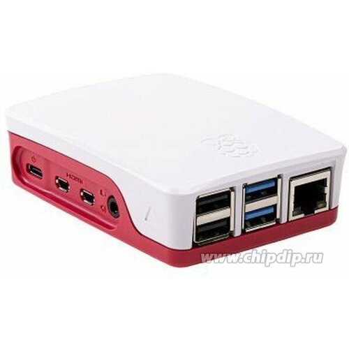 Official Raspberry Pi 4 Case [Red/White], Официальный корпус для Raspberry Pi 4 красно-белый