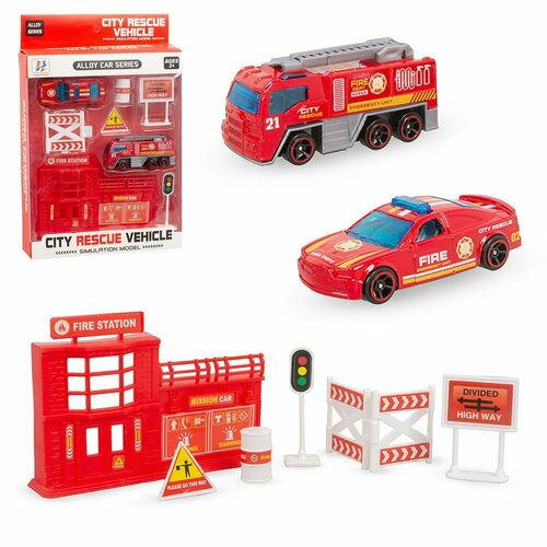 Детский набор металлический Пожарная служба с аксессуарами, TONGDE