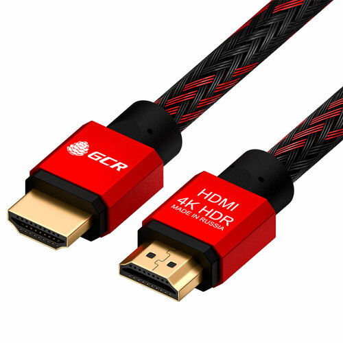 gcr кабель slim 1 0m hdmi 2 0 белый od3 8mm hdr 4 2 2 ultra hd 4k 60 fps 60hz 3d audio 18 0 гбит с 30 30 awg gcr 51481 Greenconnect HDMI (m) - HDMI (m) 3м Greenconnect Кабель 3.0m HDMI версия 2.0, HDR 4:2:2, Ultra HD, 4K 60 fps 60Hz/5K*30Hz, 3D, AUDIO, 18.0 Гбит/с, 28/28 AWG, OD7.3mm, тройной экран, BICOLOR нейлон, AL корпус красный, GCR-51491 GCR-51491