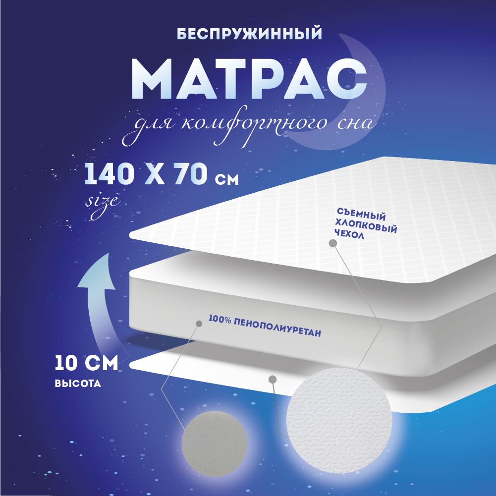 Ортопедический матрас Yoka Home 140х70