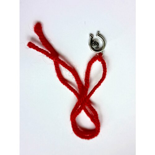 Браслет-нить, металл, 1 шт., размер 30 см, размер one size, диаметр 15 см, красная нить