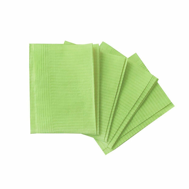 Салфетка Салфетки ламинир, 33x45см, зеленые 500 шт/уп, бумага + п/э, 1573731