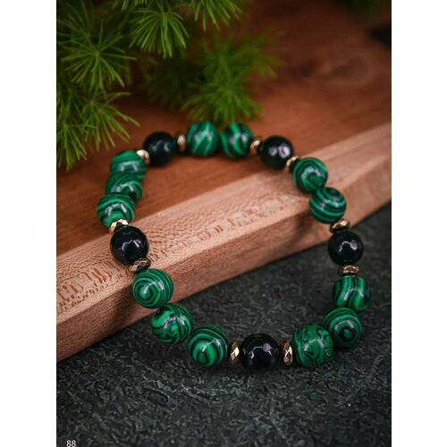 Браслет Роскошь ЗОЛОТА, гематит, размер 18 см, желтый, зеленый