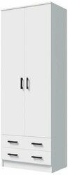 Шкаф Эра Дуэт комбинированный белый гладкий 80х48.7х220 см