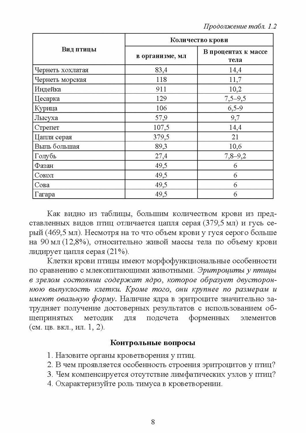 Физиология системы крови. Морфо-биохимические исследования крови у сельскохозяйственной птицы - фото №2