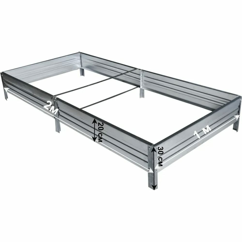 Оцинкованная грядка Крепче 1x2 м 2947768