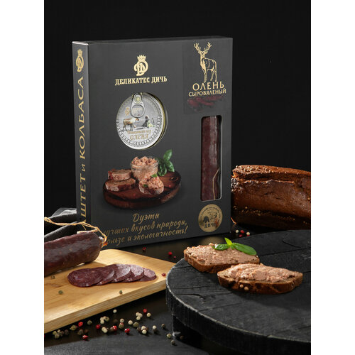 Подарочный набор Дуэт Лесной Олень с паштетом от Деликатес Дичь 2100₽