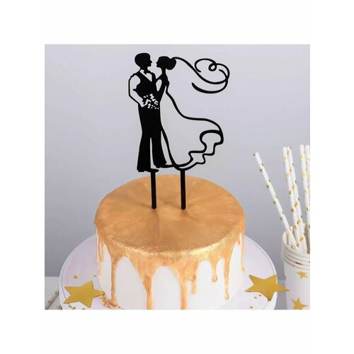 Топпер на торт 10х175 см цвет черный 510₽