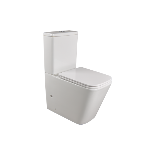 Напольный унитаз-компакт безободковый Terminus Ватикан 610х365 белый