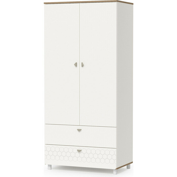 фото Детская Моби Эйп 13.334 Шкаф для одежды, цвет белый/дуб белый.