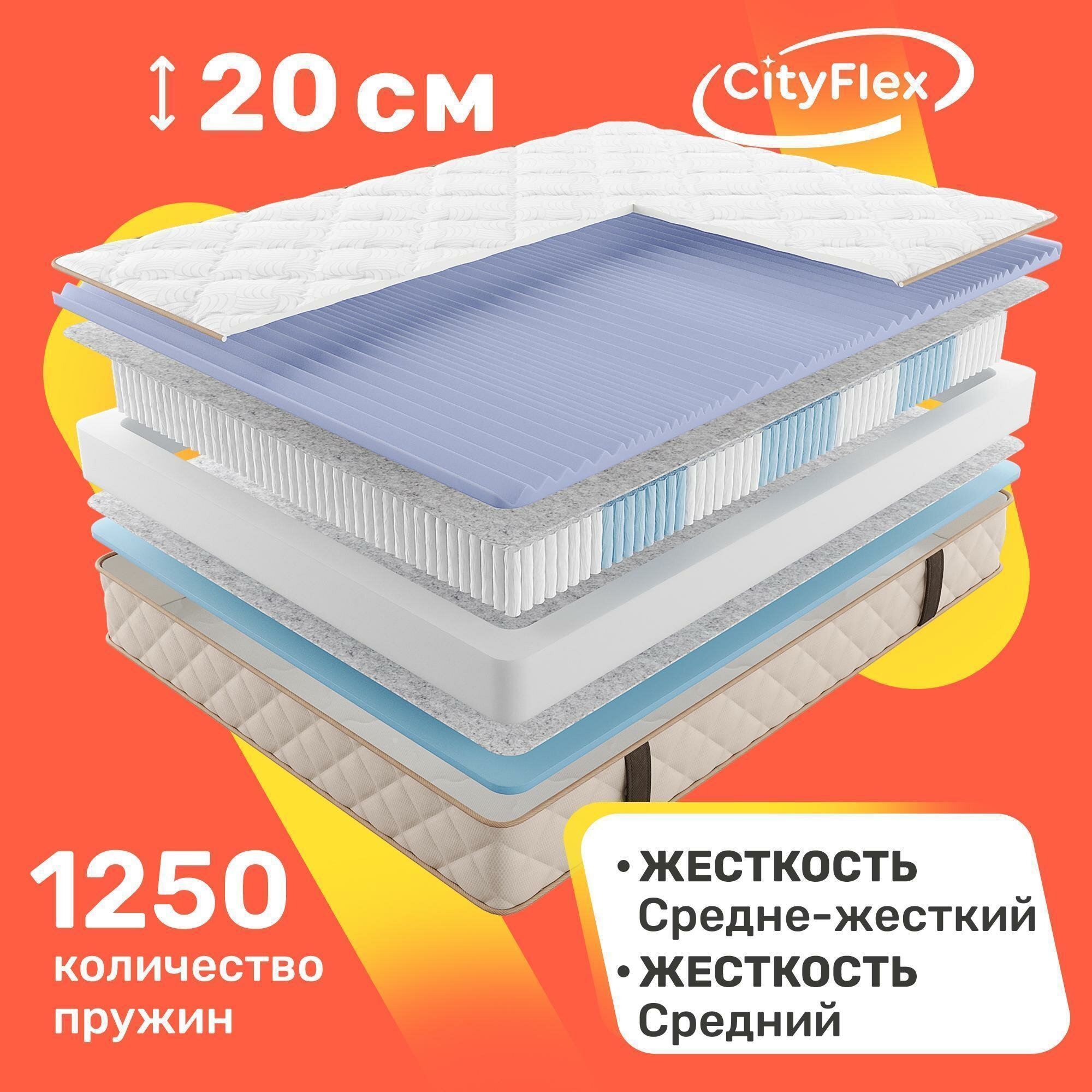 Матрас с независимыми пружинами CityFlex Lindome 60x120