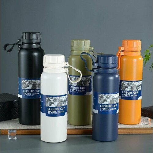 Термос SPORTS, 0,8 л, резиновые крышки, ситечко